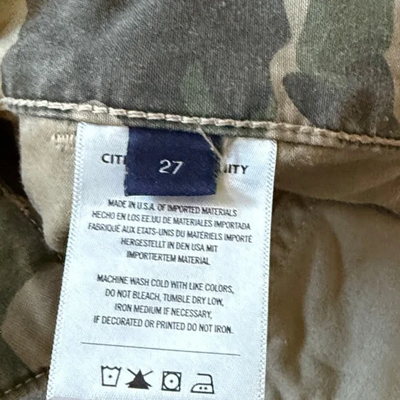 Citizens of Humanity Camo Cargo Pant Size 28 Like New Condition - Picture 6 of 7